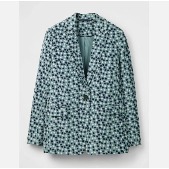 BODEN Oxshott Corduroy Blazer Heritage Blue White Stars Sz 12 {183} - Picture 2 of 9